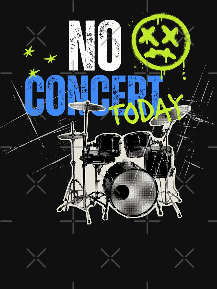 Funny Music Concert Lover  No Concert Today Sad Emoji Graffiti by Zayavca T-Shirts, Hoodie, Sweatshirt (Image 3)