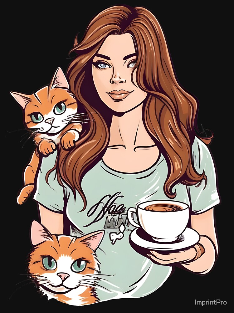 Cat Mother Coffee Lover  #9 by ImprintPro T-Shirts, Hoodie, Sweatshirt | BlankRebels.com (Image 3)