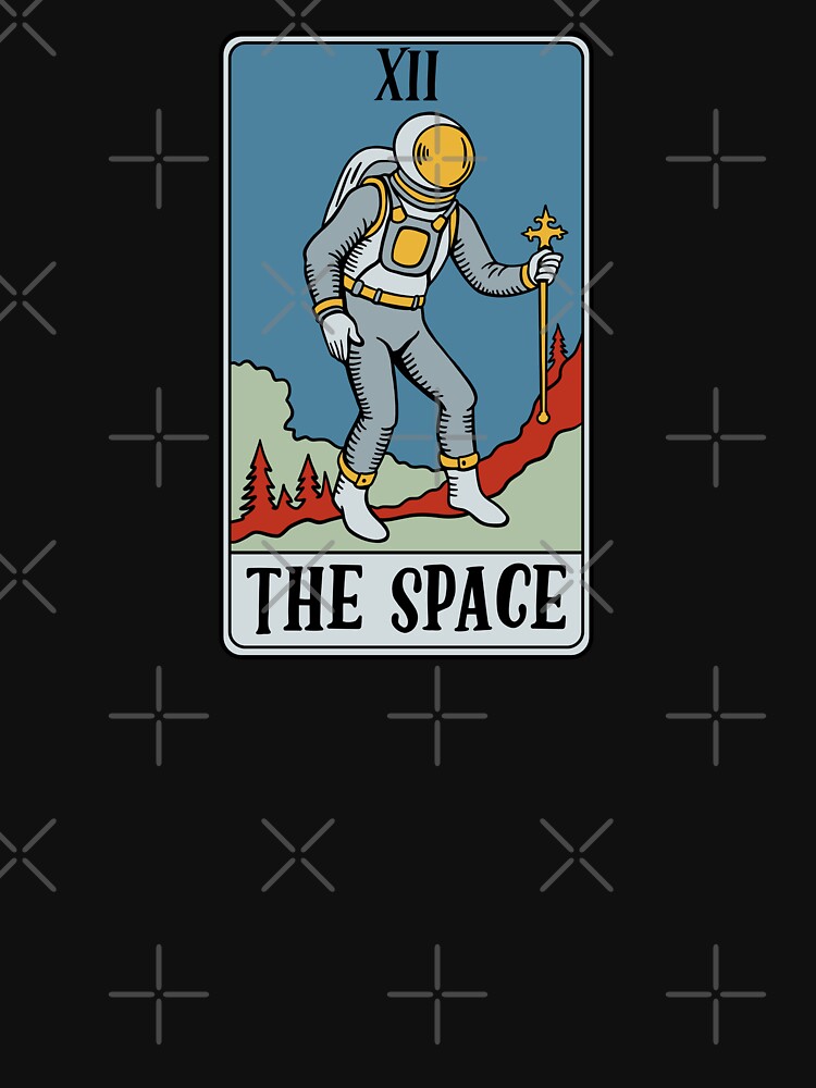 The Space - Funny Astronaut Mars Mission Tarot Card (Blue Version) by isstgeschichte T-Shirts, Hoodie, Sweatshirt (Image 3)