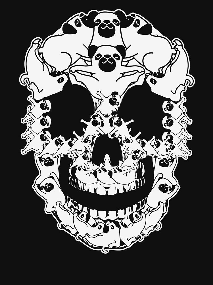 Pug Dog Skull Skeleton Halloween by DNW-art T-Shirts, Hoodie, Sweatshirt | BlankRebels.com (Image 3)