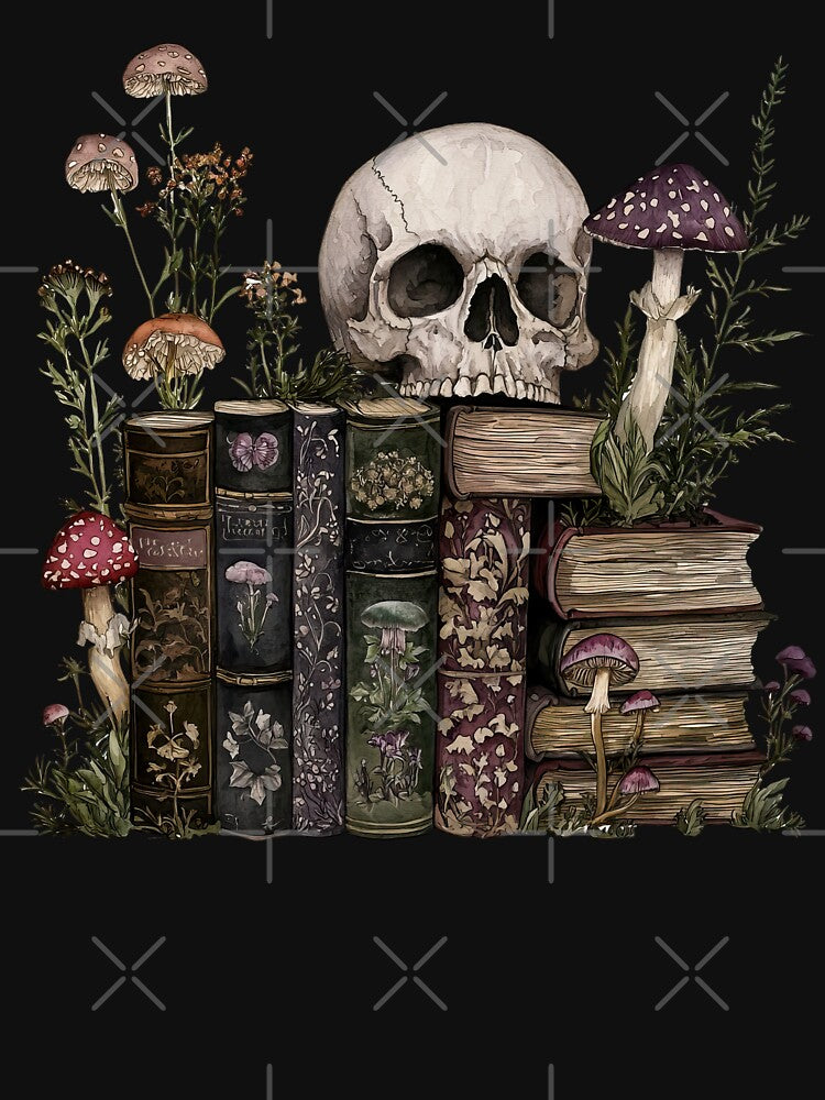 Skull and Vintage Books by Liededrom. T-Shirts, Hoodie, Sweatshirt | BlankRebels.com (Image 3)