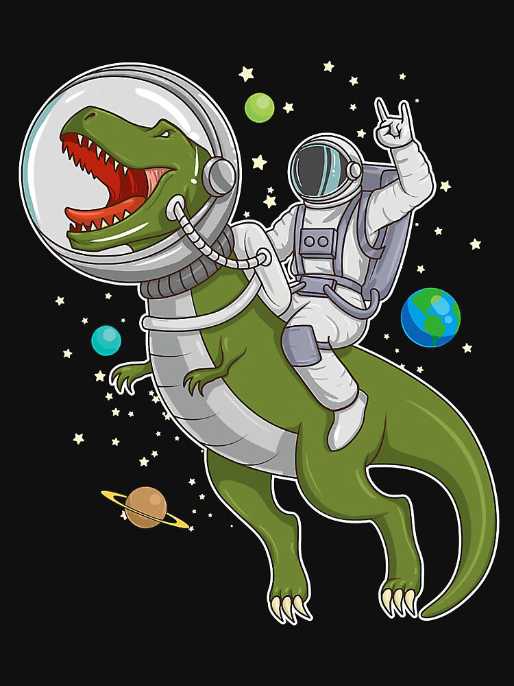 Astronaut Riding T-Rex Dinosaur Astro Space by shannange T-Shirts, Hoodie, Sweatshirt | BlankRebels.com (Image 3)