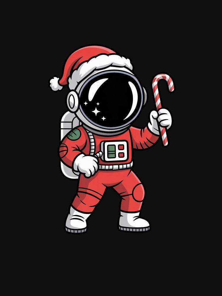 Christmas Astronaut Cartoon | Festive Space Santa Artwork by ColorSplash123 T-Shirts, Hoodie, Sweatshirt (Image 3)