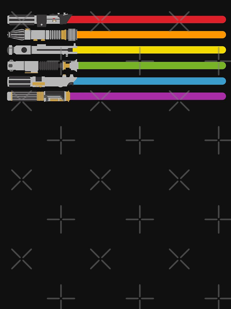 Lightsaber Rainbow by halfabubble T-Shirts, Hoodie, Sweatshirt | BlankRebels.com (Image 3)