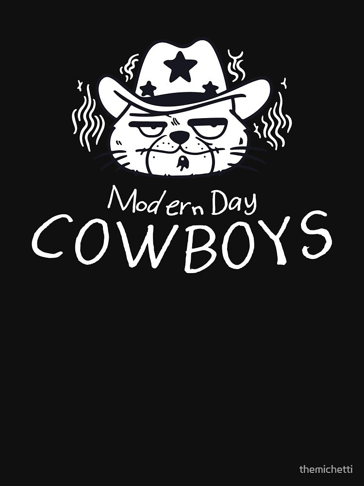 Modern Day Cowboy | Texan Cowboy Cat Meowdy | Western Cowboy Gifts for Dad | Cat Cowboy Hat Meme | Kitten... (Image 3)