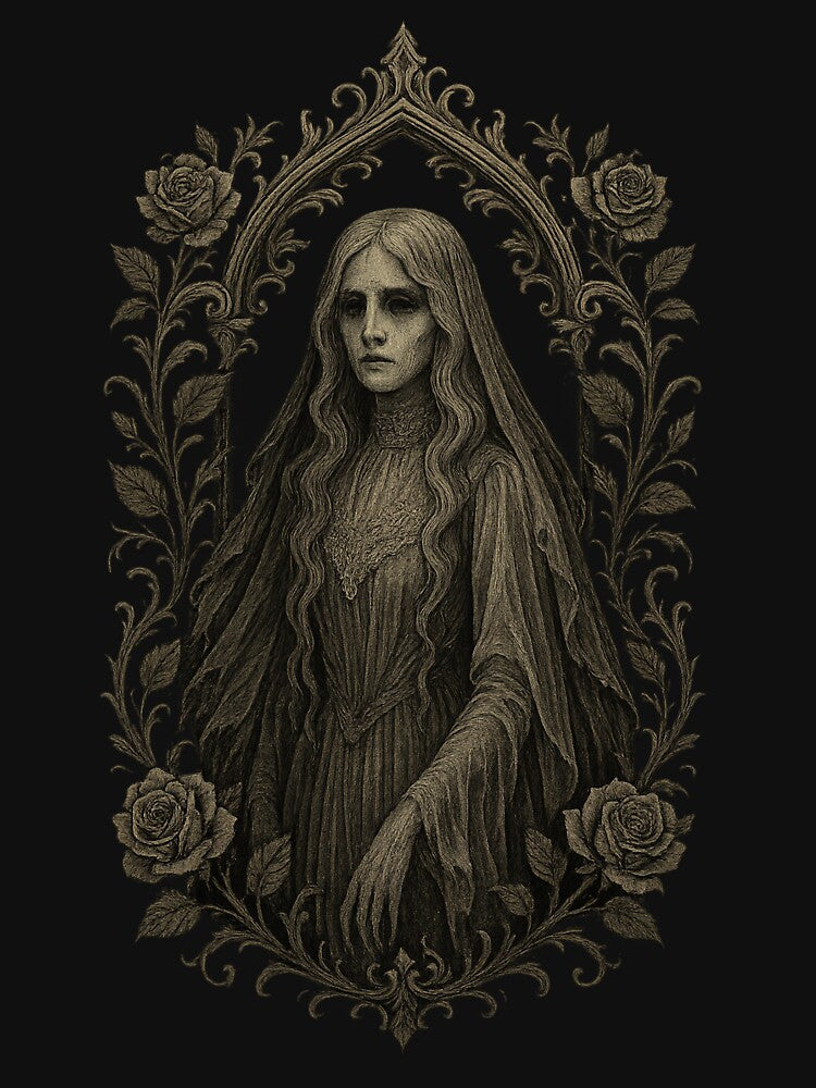 Gothic Mourning Saint – Dark Victorian Woman Portrait by Mouraludia T-Shirts, Hoodie, Sweatshirt | BlankRebels.com (Image 3)