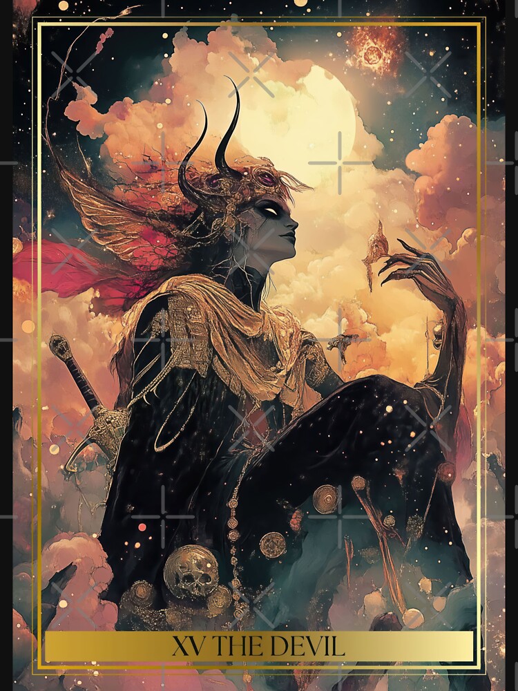 XV The Devil Tarot Card Illustration by Thunderg1rl T-Shirts, Hoodie, Sweatshirt | BlankRebels.com (Image 3)