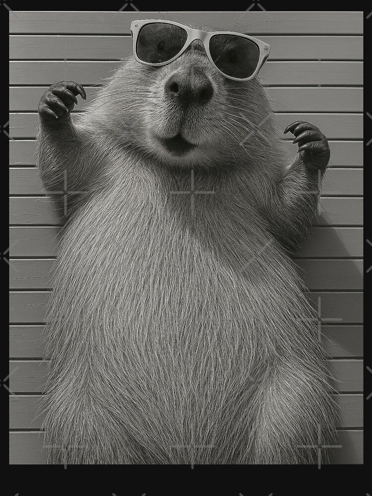 Funny Cool Capybara with Sunglasses – Chill Animal Vibes Art by love3617 T-Shirts, Hoodie, Sweatshirt (Image 3)