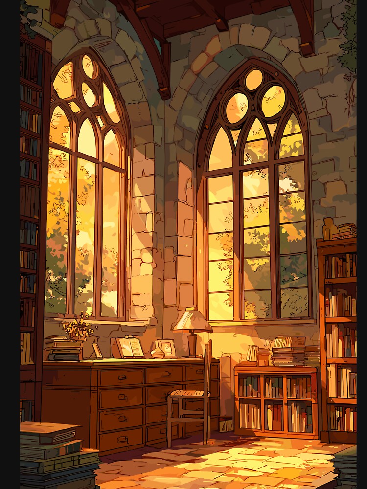 Gilded Hours Sunlit Library Light Academia by bapupa T-Shirts, Hoodie, Sweatshirt | BlankRebels.com (Image 3)