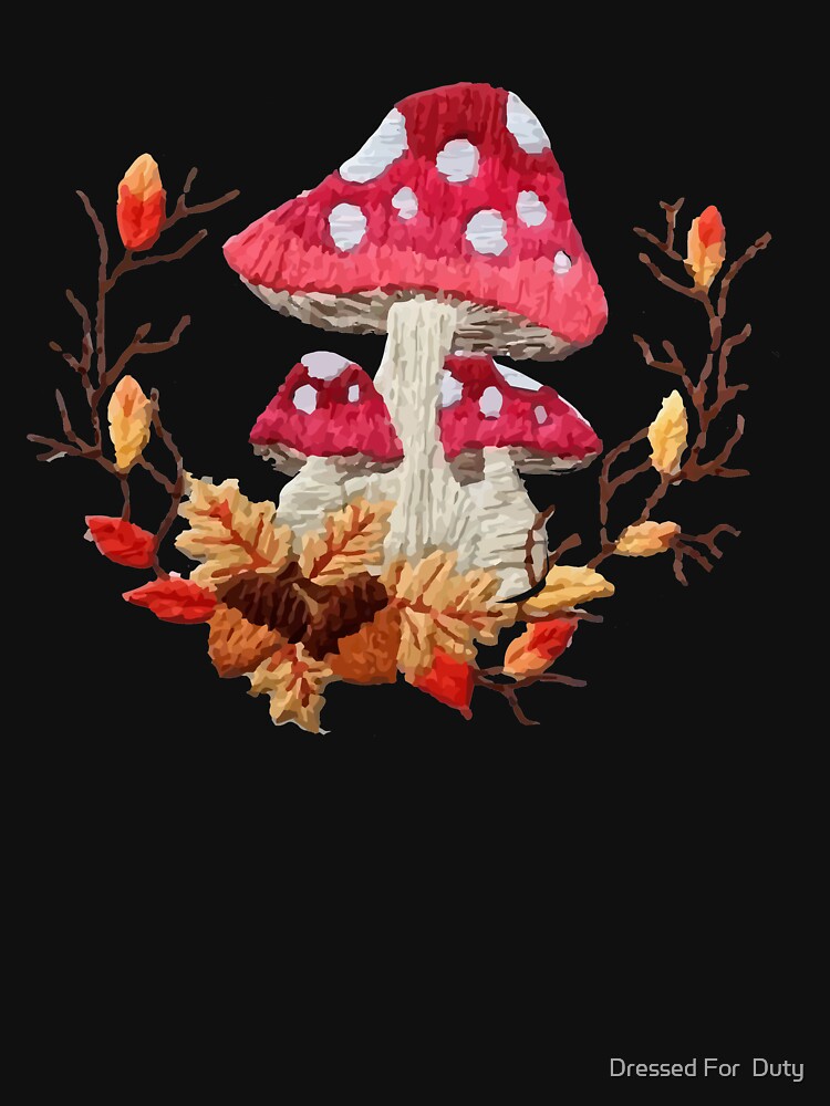 Embroidery Style Cottagecore Aesthetic Mushrooms by Dressed For  Duty T-Shirts, Hoodie, Sweatshirt (Image 3)