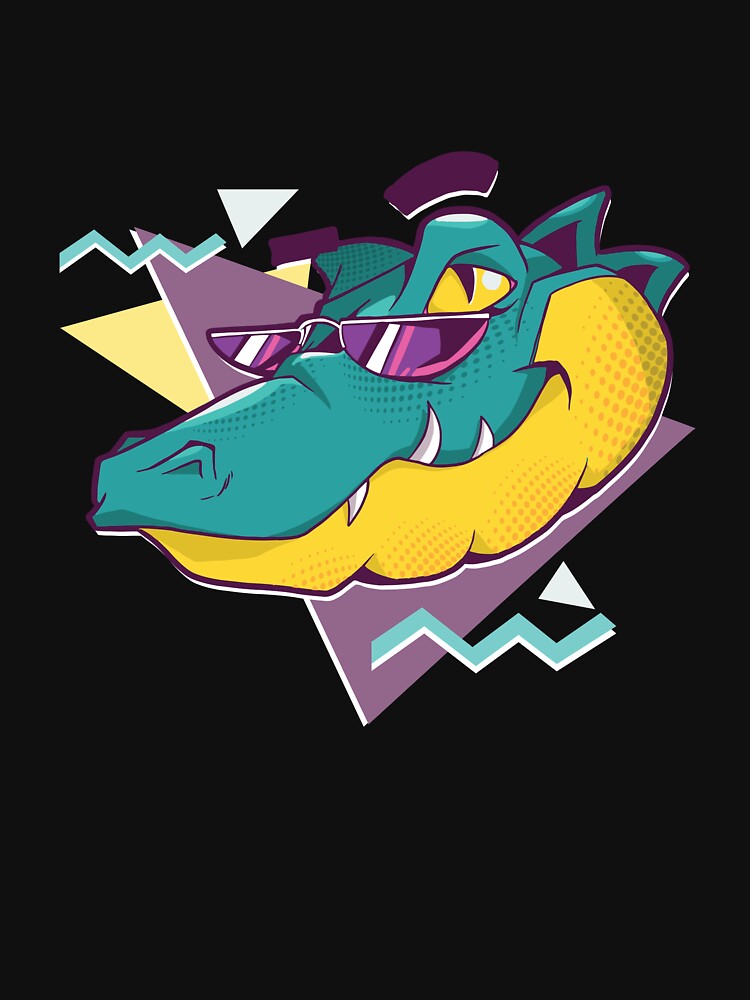Cool Alligator Crocodile - 90s Party Retro Nostalgia by AaaleXX T-Shirts, Hoodie, Sweatshirt | BlankRebels.com (Image 3)