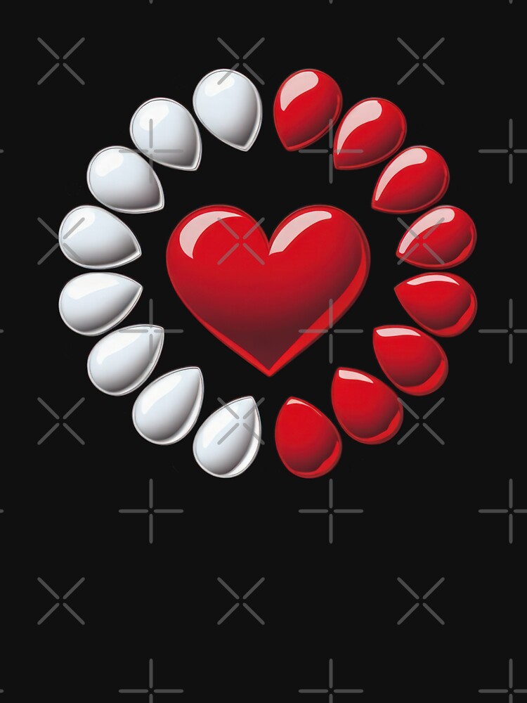 Valentines Day red and white heart,Valentine heart,valentine art,valentine design by Expressions-Sel T-Shirts,... (Image 3)