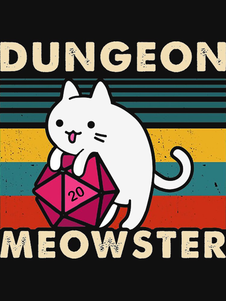 Dungeon Meowster Funny DnD Tabletop Gamer Cat D20 by khangiay2711