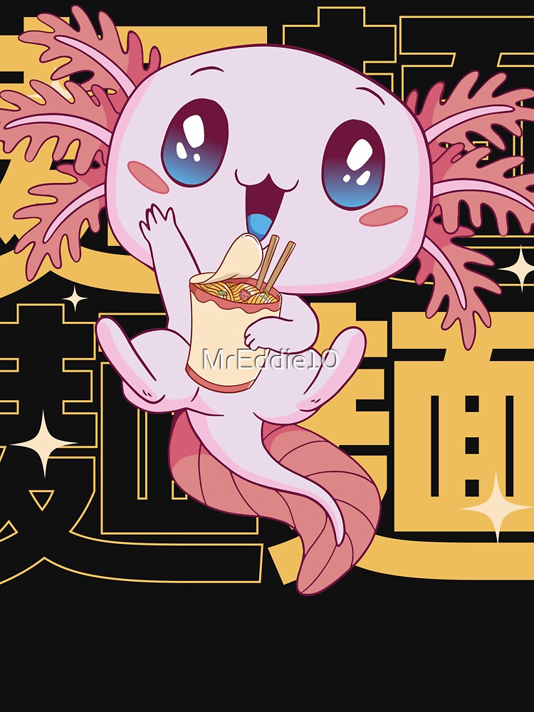 Kawaii Axolotl Aesthetic Japanese Anime by MrEddie10 T-Shirts, Hoodie, Sweatshirt | BlankRebels.com (Image 3)
