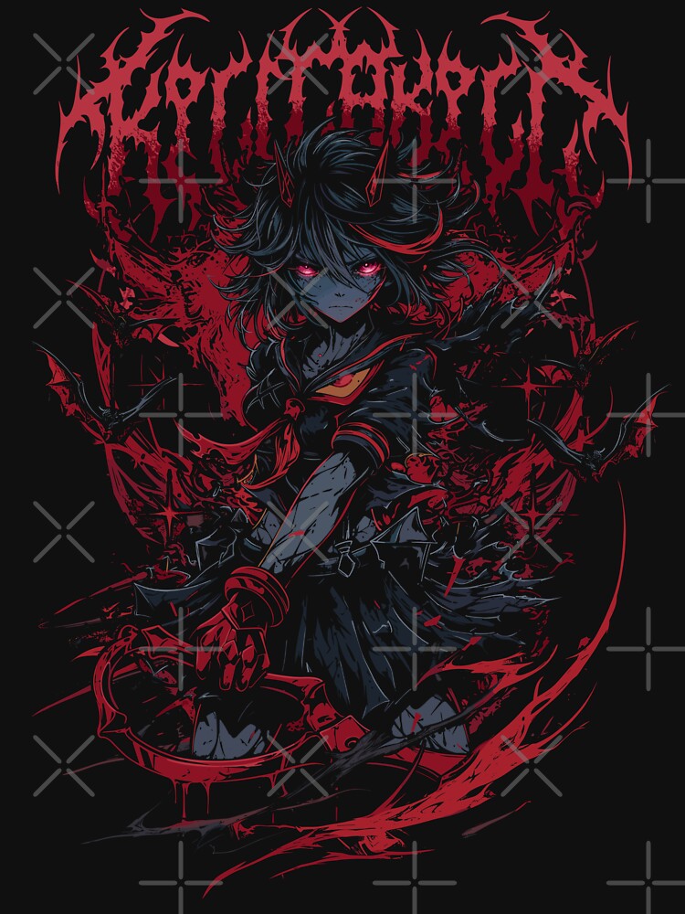 The Samurai School Girl Dark Heavy Metal Art by Tokyo Retro T-Shirts, Hoodie, Sweatshirt | BlankRebels.com (Image 3)