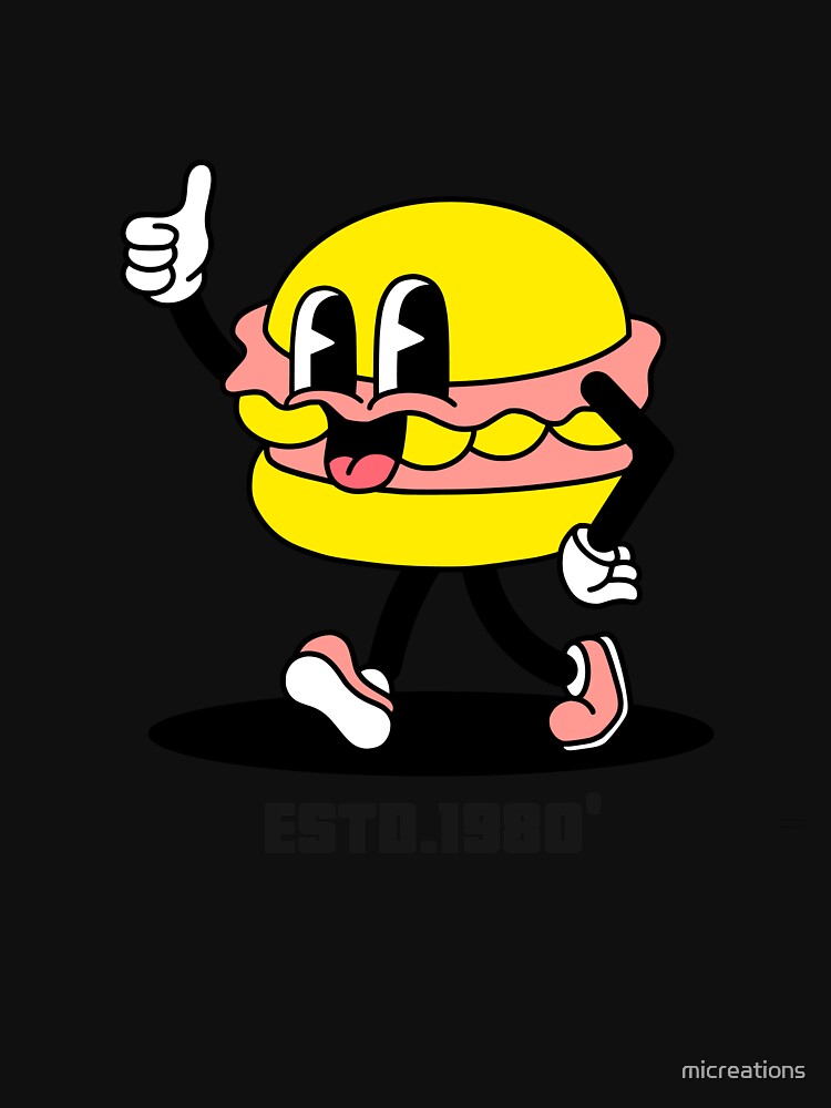 Funny ested 1980's King Burger Thumbs Up While Walking by micreations T-Shirts, Hoodie, Sweatshirt (Image 3)