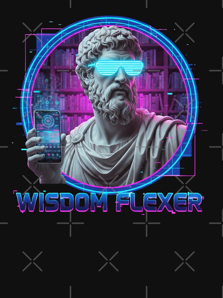 Cyberpunk Odysseus Greek Statue - Modern Mythology & Dark Academia 2026 by Scorpia67 T-Shirts, Hoodie, Sweatshirt (Image 3)