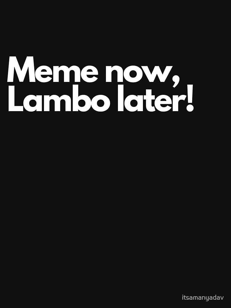Meme now, lambo later by Memecoins Store T-Shirts, Hoodie, Sweatshirt | BlankRebels.com (Image 3)