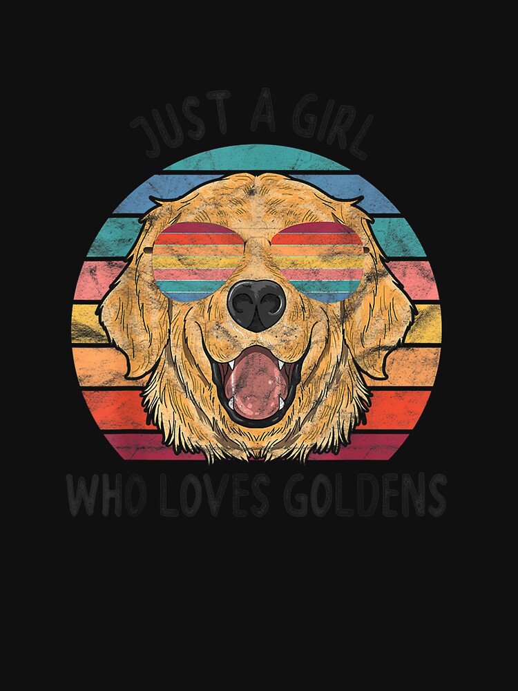Girl Who Loves Golden Retrievers Dog Gifts by DarrenGutmann T-Shirts, Hoodie, Sweatshirt | BlankRebels.com (Image 3)