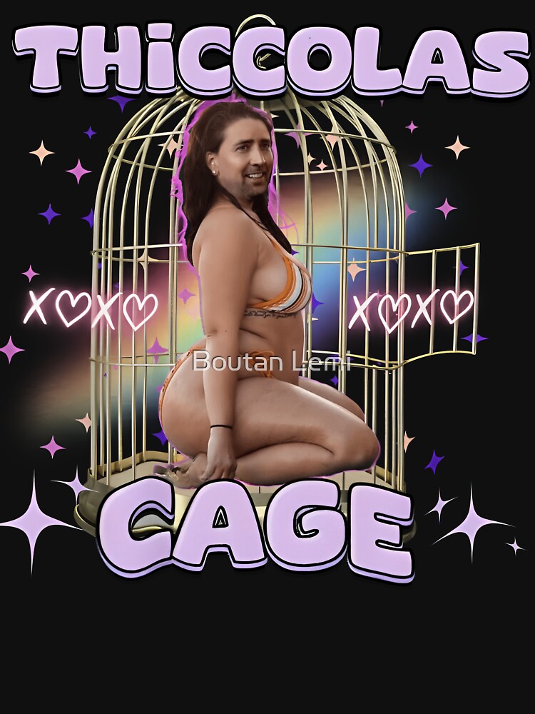 Thiccolas Cage Funny Meme by DenggLemi T-Shirts, Hoodie, Sweatshirt | BlankRebels.com (Image 3)