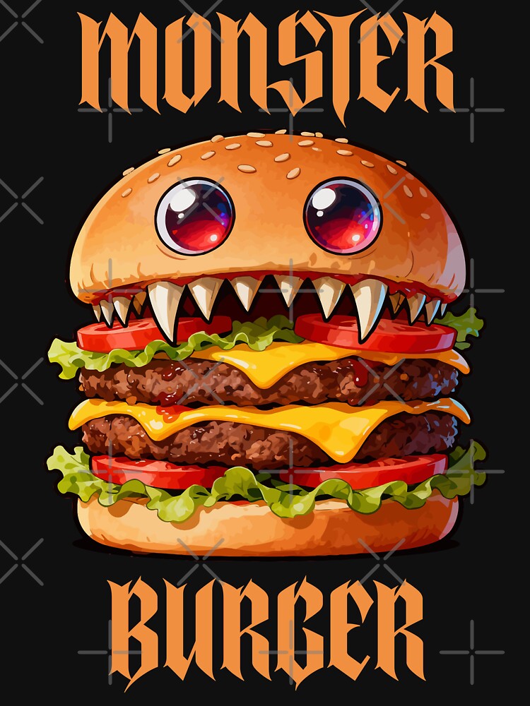 Monster Burger by deathanarchy T-Shirts, Hoodie, Sweatshirt | BlankRebels.com (Image 3)