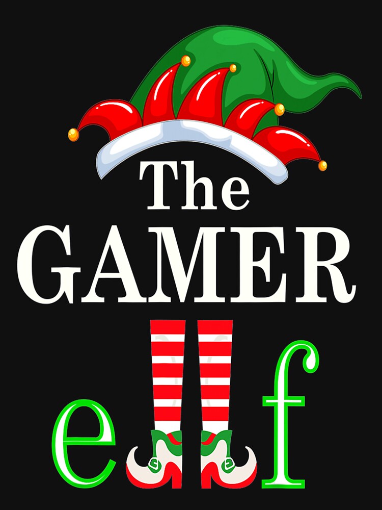 Gamer Elf Family Matching Group Christmas Pajama T-Shirt by WinterSkoch