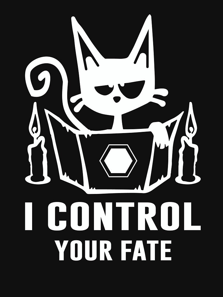 Funny Cat Quote I Control Your Fate Retro Men Women Vintage by roboartpixel T-Shirts, Hoodie, Sweatshirt (Image 3)