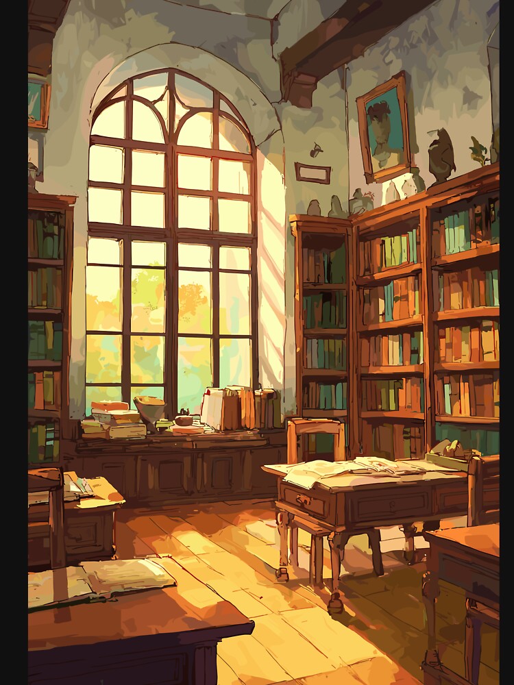 Scholar's Sanctuary Academic Settings - Light Academia Aesthetic by bapupa T-Shirts, Hoodie, Sweatshirt (Image 3)