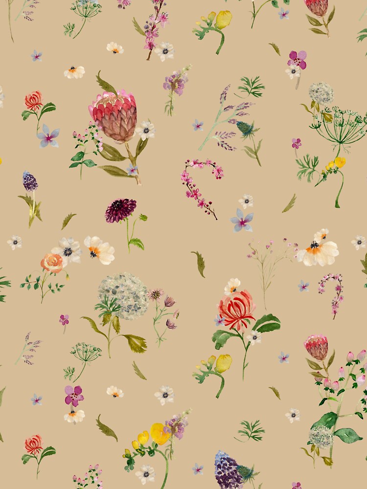 Flowers Nice Seamless Pattern Beige Version Yana Mustafina Boho Soulful T-Shirts, Hoodie, Sweatshirt