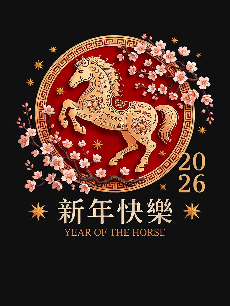 Happy New Year 2026 Year Of The Horse by Animal-Replicas T-Shirts, Hoodie, Sweatshirt | BlankRebels.com (Image 3)