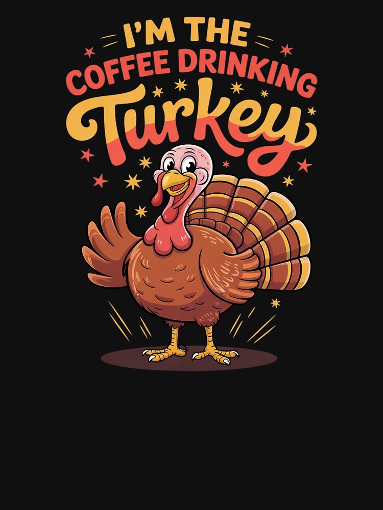 Womens I'm The Coffee Drinking Turkey Thanksgiving by SyntaxClaw T-Shirts, Hoodie, Sweatshirt | BlankRebels.com (Image 3)
