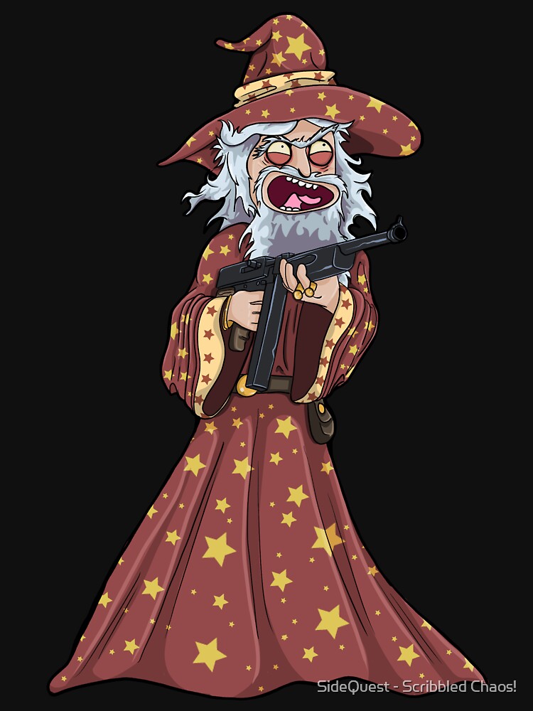 The Wizard of the Gilded Barrage by SideQuest - Scribbled Chaos! T-Shirts, Hoodie, Sweatshirt | BlankRebels.com (Image 3)