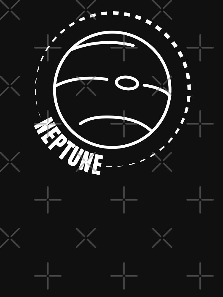 Planet Neptune (WHITE DESIGN) by EleannaInSpace T-Shirts, Hoodie, Sweatshirt | BlankRebels.com (Image 3)