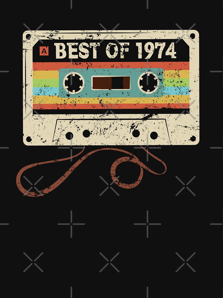 Best of 1974 52 Year Old Funny Vintage Cassette T-Shirt 52nd Birthday Gift for Men Women by BCNDesign Hoodie,... (Image 3)