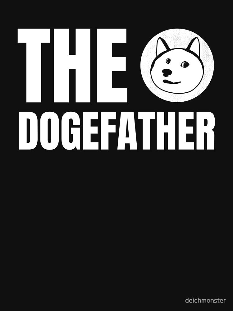 Dogecoin Crypto Doge Meme The Dogefather by deichmonster T-Shirts, Hoodie, Sweatshirt | BlankRebels.com (Image 3)