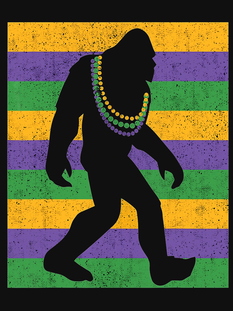 Sasquatch Bigfoot Mardi Gras by klawiter86322 T-Shirts, Hoodie, Sweatshirt | BlankRebels.com (Image 3)