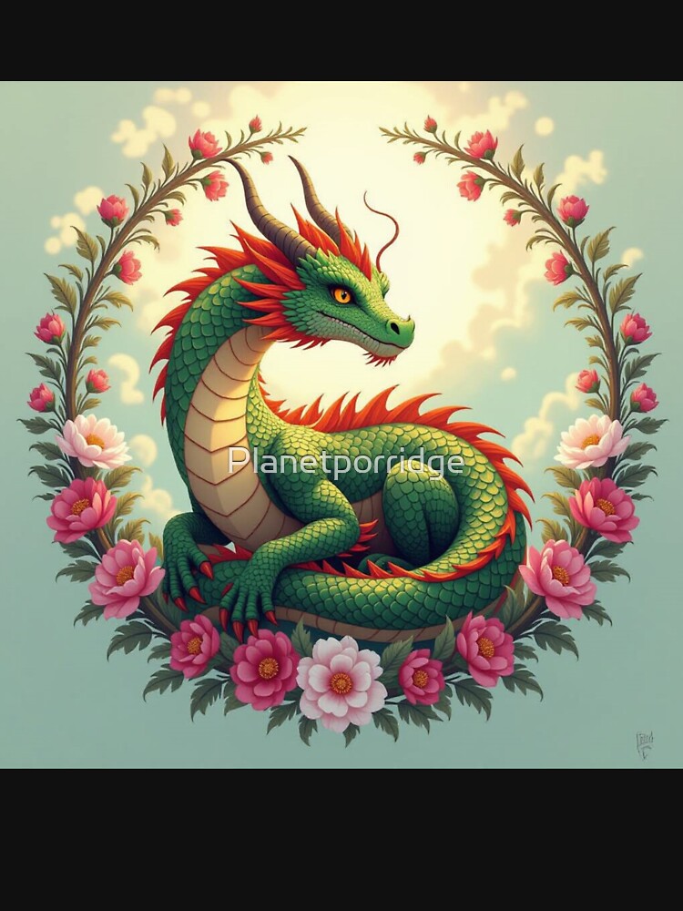 Flower Dragon by Planetporridge T-Shirts, Hoodie, Sweatshirt | BlankRebels.com (Image 3)