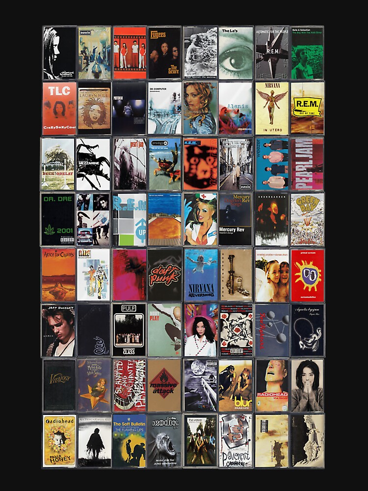 Music Of The 1990S - 90'S Album Cover Art by antuanequnisha T-Shirts, Hoodie, Sweatshirt | BlankRebels.com (Image 3)