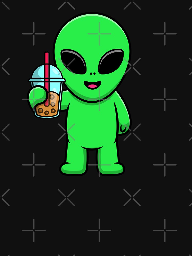 Bubble Tea lover Alien by Artistusha T-Shirts, Hoodie, Sweatshirt | BlankRebels.com (Image 3)