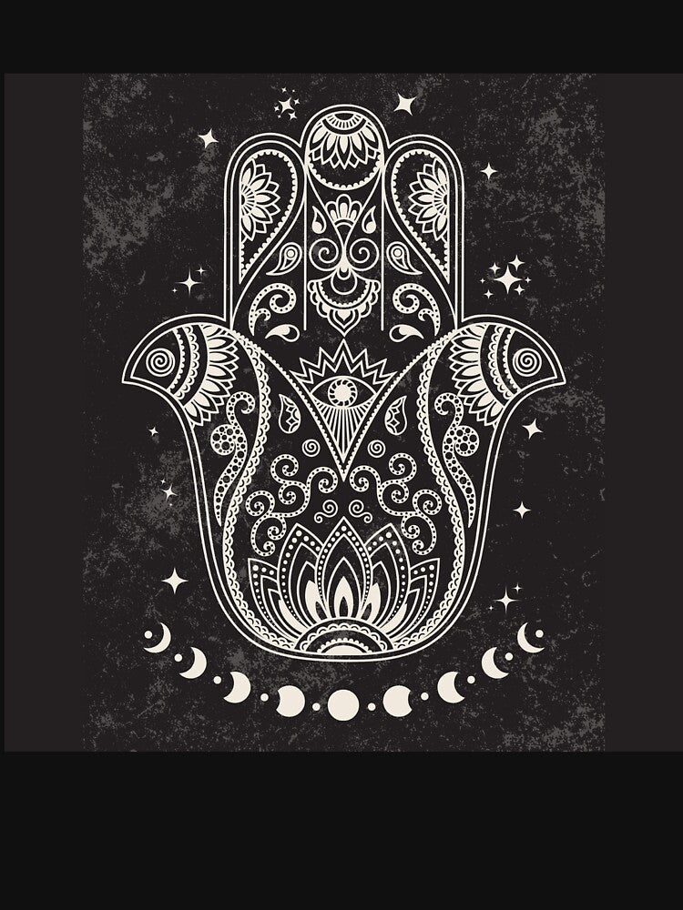Hamsa - Evil eye protection by ArtByStudioNine T-Shirts, Hoodie, Sweatshirt | BlankRebels.com (Image 3)