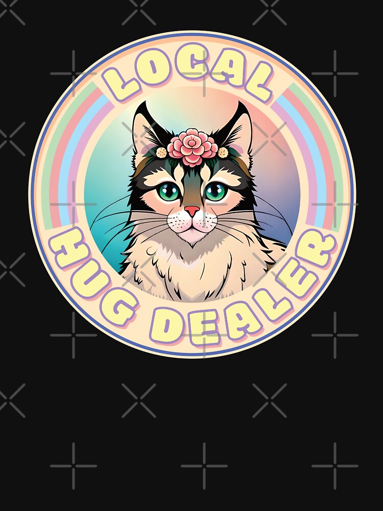Local Hug Dealer - Cute Cat Pastel Colors for Cat Lovers Ver1 by thecatcouch T-Shirts, Hoodie, Sweatshirt (Image 3)