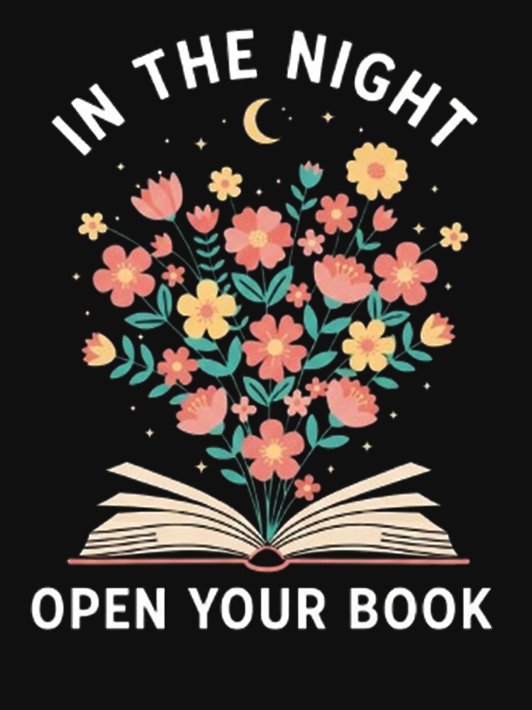 Open Book With Flowers by kreativa01 T-Shirts, Hoodie, Sweatshirt | BlankRebels.com (Image 3)