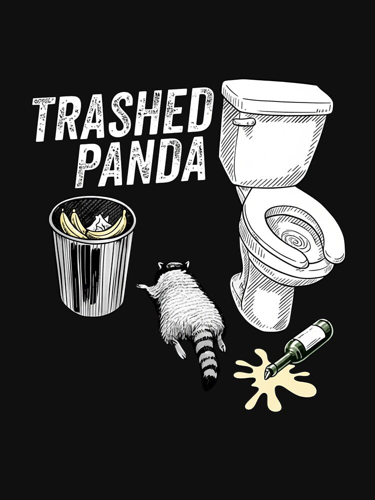 Trashed Panda Funny Drunk Raccoon Trash Panda Humor by Evelynzurick T-Shirts, Hoodie, Sweatshirt | BlankRebels.com (Image 3)