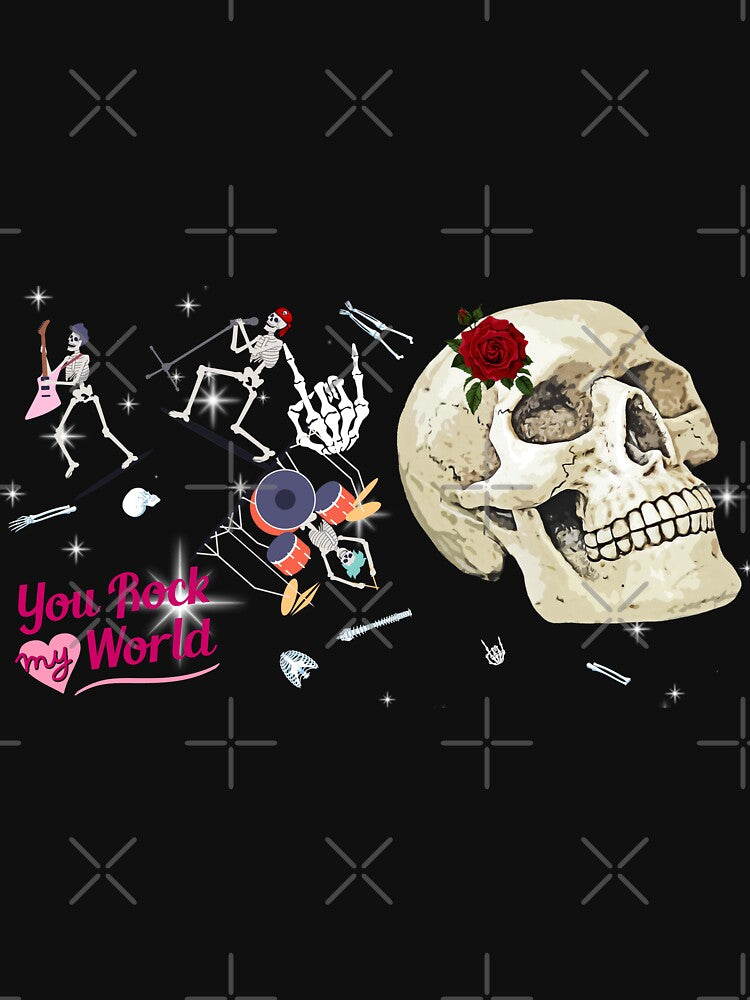 You Rock My World Skeleton Band by theprof2021 T-Shirts, Hoodie, Sweatshirt | BlankRebels.com (Image 3)