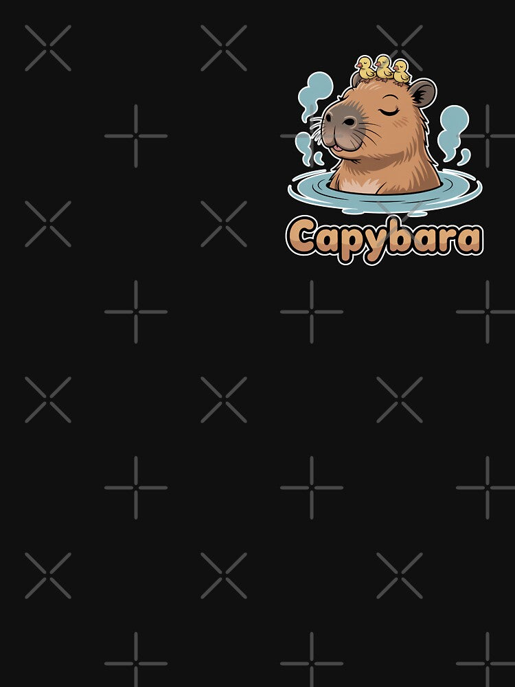 Chill Capybara With Cute Ducklings On Top by RedCircleArt T-Shirts, Hoodie, Sweatshirt | BlankRebels.com (Image 3)
