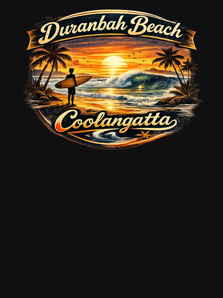 Duranbah Beach Coolangatta Australia Vintage by VintageImageInc