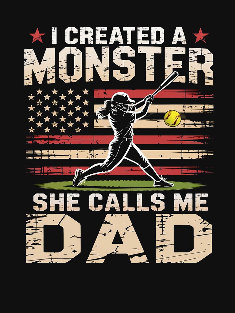 Softball Dad Father'S Day by RayhendersonArt T-Shirts, Hoodie, Sweatshirt | BlankRebels.com (Image 3)