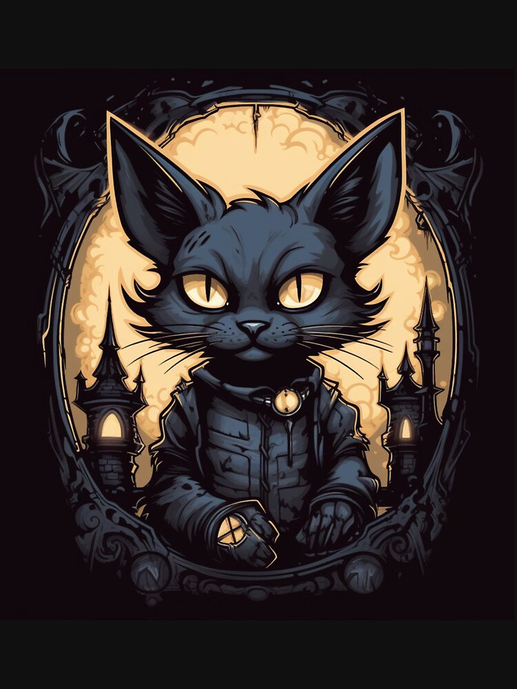 Dark Academia Gothic Cat by FrostyDigitalJ T-Shirts, Hoodie, Sweatshirt | BlankRebels.com (Image 3)