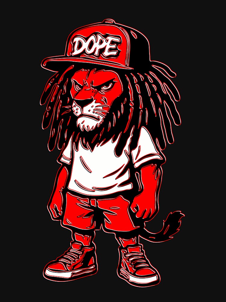 Dope Lion Streetwear Attitude Design by kallerqptart T-Shirts, Hoodie, Sweatshirt | BlankRebels.com (Image 3)