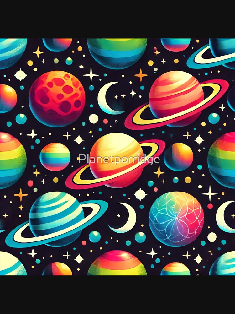 Cool Space Pattern by Planetporridge T-Shirts, Hoodie, Sweatshirt | BlankRebels.com (Image 3)